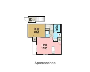 ノア前後【205号室】の間取り