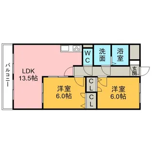 アンプルール フェール 縁Ⅱ【3階】の間取り