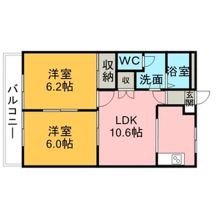 エトワール若草【1階】の間取り