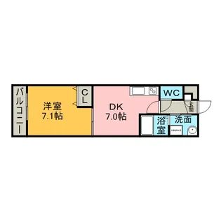 アンプルール リーブル SENⅡ【203号室】の間取り