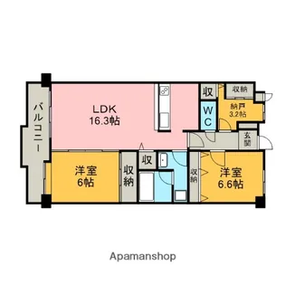 JUS東浦【6階】の間取り