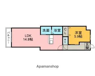 リバプールJ【102号室】の間取り
