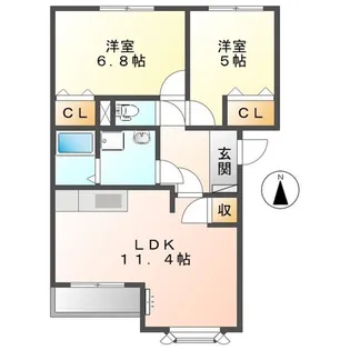 Fine heim樹【1階】の間取り