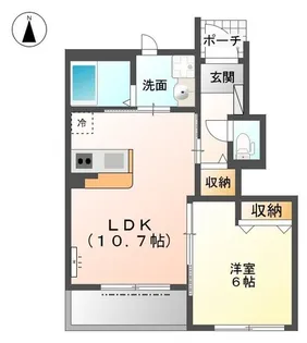 ジョン・ベール【1階】の間取り
