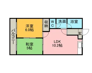 エルモリカワ【00102号室】の間取り
