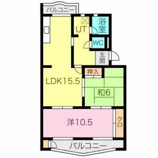 プラザフェニックス千鳥ヶ丘A【3階】の間取り