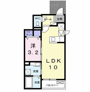 ラ・フェリーチェⅠ【1階】の間取り