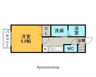 SUNHEIM梶田【208号室】の間取り