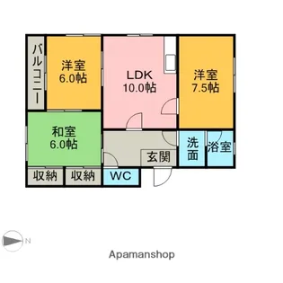 サンヒル上り戸【2階】の間取り