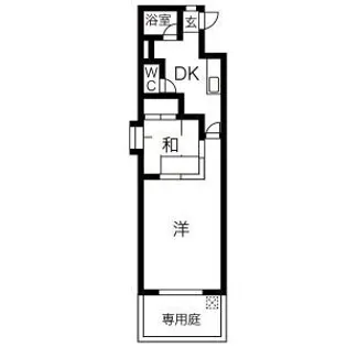 新日ビル豊明マンション【1階】の間取り