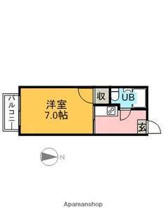 ハイツ若草Ⅱ【202号室】の間取り