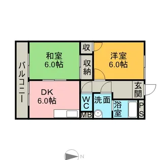 サニーハウス石田【1階】の間取り