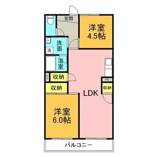 シャルム美郷【3D3DK号室】の間取り