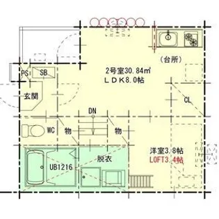 プランドール鳴海【2階】の間取り