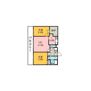 ユニオンハイツ愛【4階】の間取り