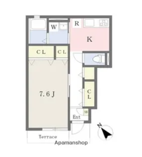 クレール ユニヴェール【1階】の間取り