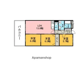 ゆたか台マンション【203号室】の間取り