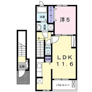 アドラブール【2階】の間取り