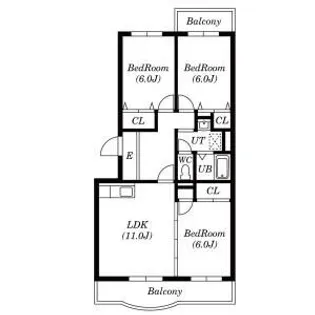 サンポール幸和【4階】の間取り