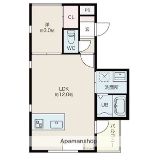 ベリアス ウルス【2階】の間取り