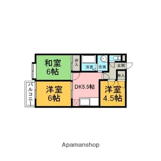 ビューハイツ有松A棟【103号室】の間取り
