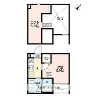 クレール ラ ハウト【1階】の間取り