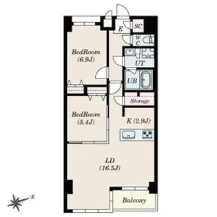 SーRESIDENCE神沢AFFORD12月契約限定キャンペー【6階】の間取り