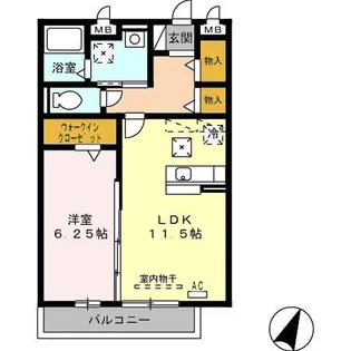 シャローム B棟【1階】の間取り
