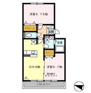 グランディールⅡ【2階】の間取り