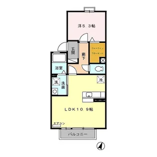 ミルキーウェイ B【2階】の間取り