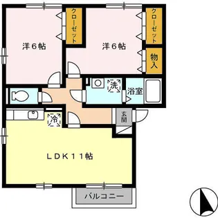 サンコート札木 A【2階】の間取り