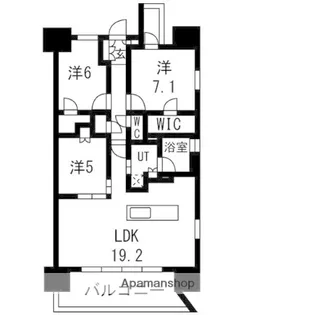 レーベン南大高 THE ONE【15階】の間取り