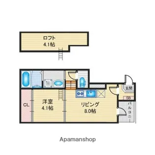 RAFFINE鳴海【202号室】の間取り