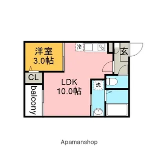 JACK ODAKAⅦ【1階】の間取り