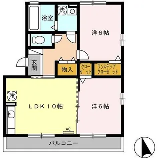 グランシャリオ前屋敷 A【2階】の間取り