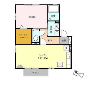 パルティール大高 B【1階】の間取り