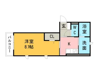 レジデンス大府駅クロス【1階】の間取り
