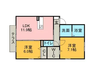 ヴィエントII【1階】の間取り
