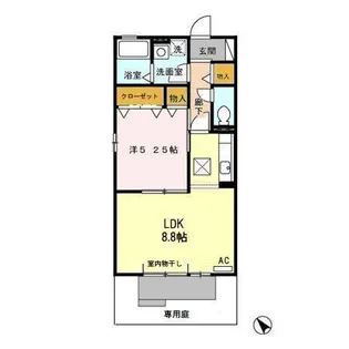 グランドール コート B【1階】の間取り