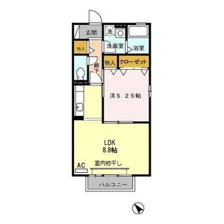 グランドール コート B【2階】の間取り