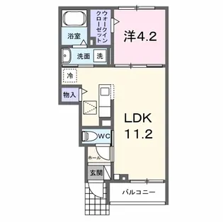 ラ・パーチェ Ⅰ【1階】の間取り