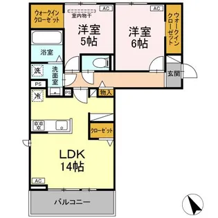 レジデンス大府駅サウス【2階】の間取り