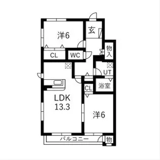 フィオーレ【1階】の間取り
