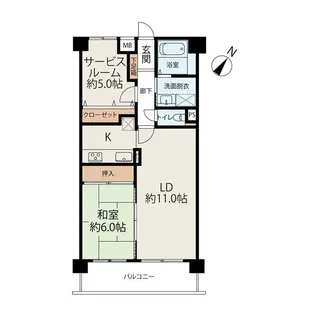 宝マンション豊明二村台【208号室】の間取り