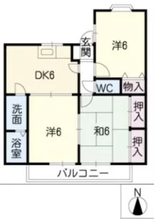 タウンサンロイヤルD【1階】の間取り