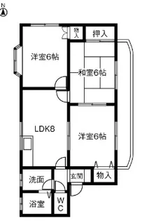 タウンサンロイヤルC【2階】の間取り