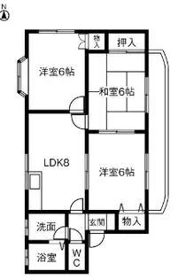 タウンサンロイヤルC【2階】の間取り