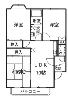 タウンサンロイヤルA【2階】の間取り