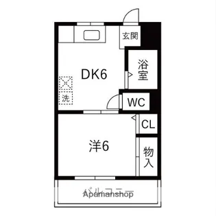 コーポ榎山【1A号室】の間取り