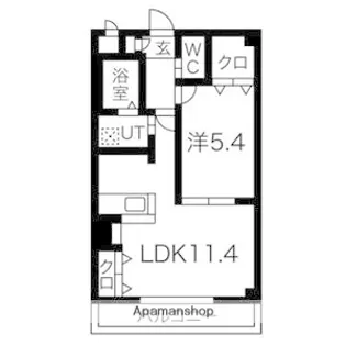 クオーレ【102号室】の間取り